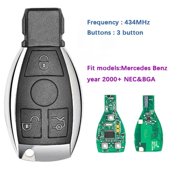  CN002035 Sekundarno Tržište 3 Tipke Smart Remote Automobilski Ključ Za Mercedes Benz 2000 + NEC BGA Stil Auto Daljinski Upravljač 433 Mhz Ključ Za Benz