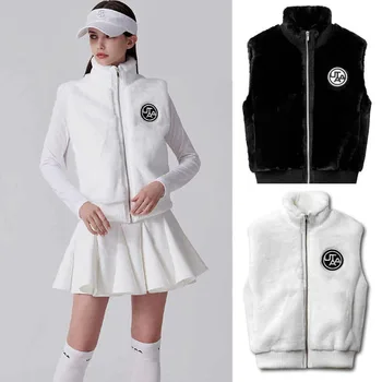  Nova odjeća za golf, jesensko-zimska ženska plišani odjeća, Modni univerzalni prsluk, Obložen topli prsluk