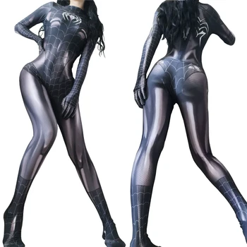  Seksi Crni Pauk Superheroj Cosplay Odijelo Za Žene Halloween Karneval Party Neobična Haljina, Kombinezon Pauk Зентаи Odijelo