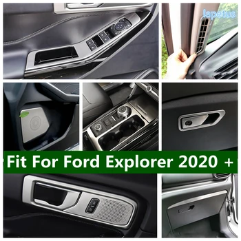  Ukrasni Pojas za alat Kućište Mjenjača Gumb za Podizanje Prozora Poklopac Završiti Srebrne Boje Pogodan Za Ford Explorer 2020 - 2022 Pribor