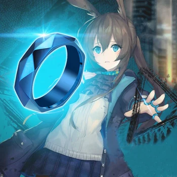  Anime Igra Arknights Prsten Амия Plavi Dijamant Od Nehrđajućeg Čelika Unisex Prsten Nakit Rekvizite Pribor Pokloni