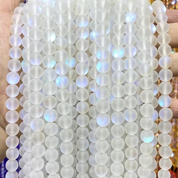  Dim Polirani Prirodni Bijeli Austrijski Crystal Kamene Perle za Izradu Nakita Okrugli Slobodnih Zrna DIY Narukvica Ručno Pribor