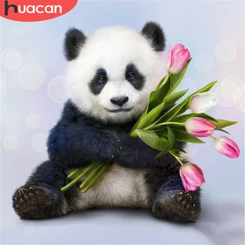  HUACAN 5D DIY Diamond Slika Panda Puni Kvadratnom Cijele Novi dolazak Diamond Vez Životinja Vez Križić Rasprodaja Dekor Za Dom