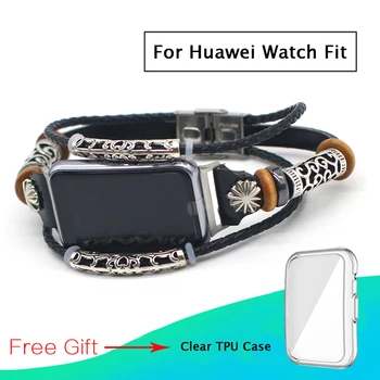  Kožni Remen za ručni Zglob za Huawei Watch Fit Smart Watch Band Uložak Narukvica za Huawei Watch Fit Remen Narukvica